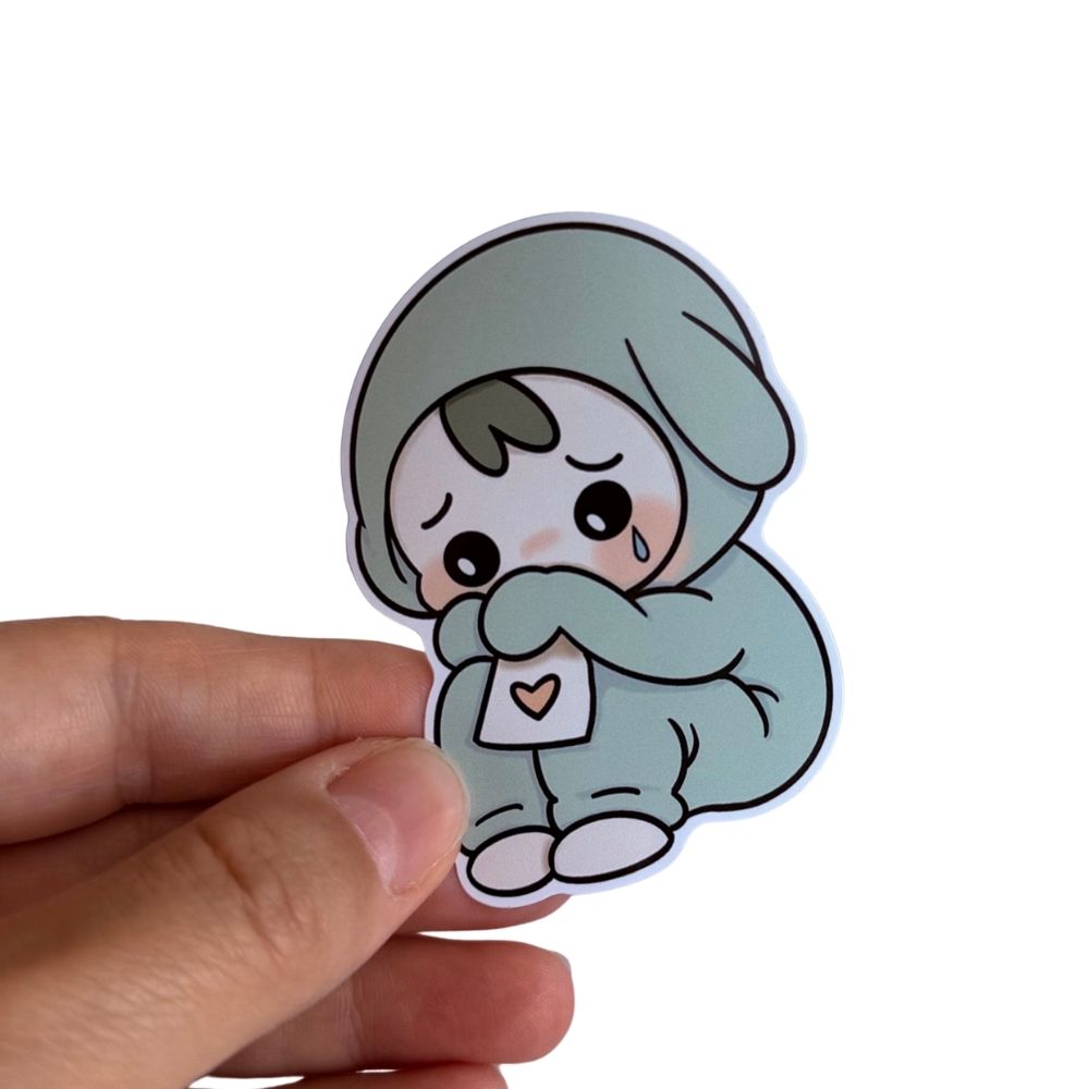 Heartbroken Uwu Sticker