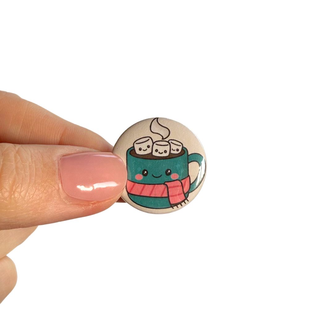 Cozy Cocoa Mug – Mini Button