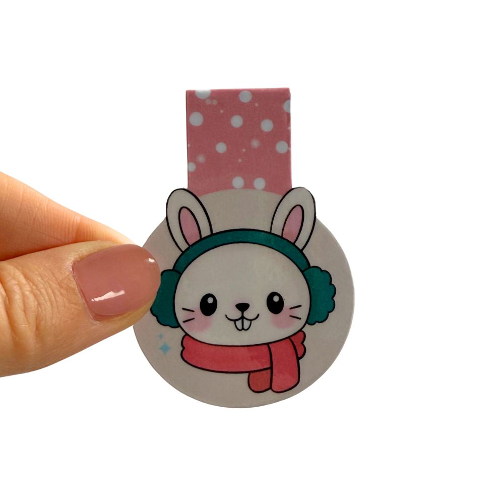 Snowbunny - magnetisches Lesezeichen