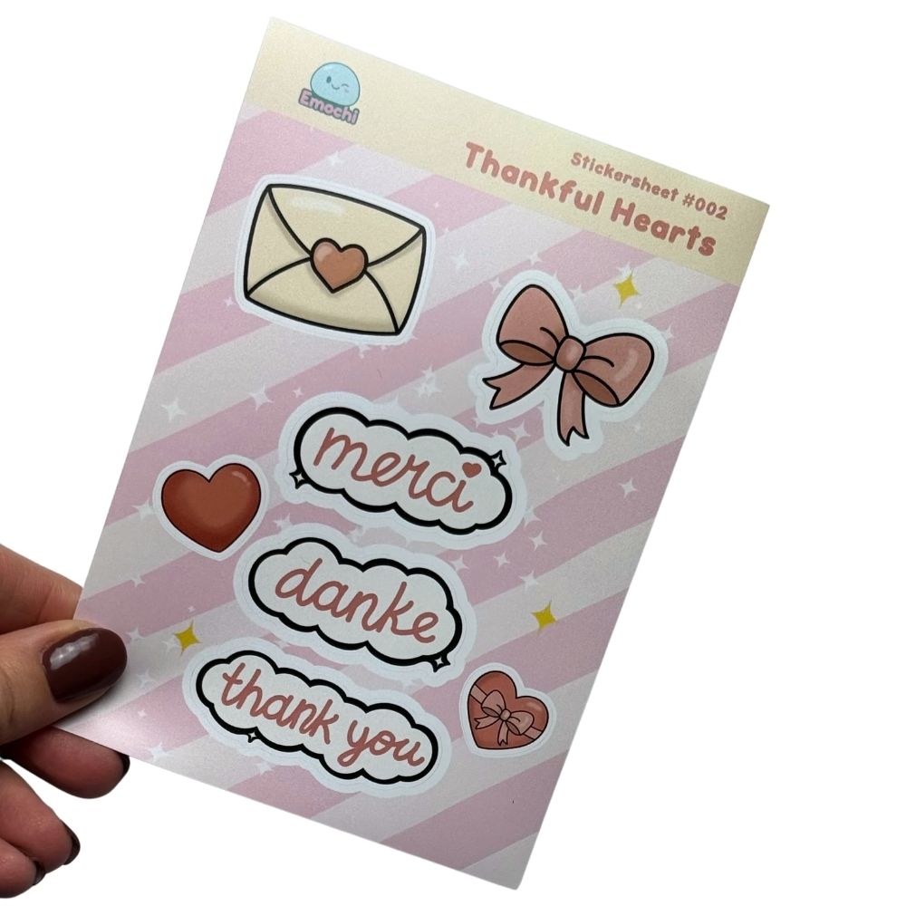 Thankful Hearts - Stickersheet #002