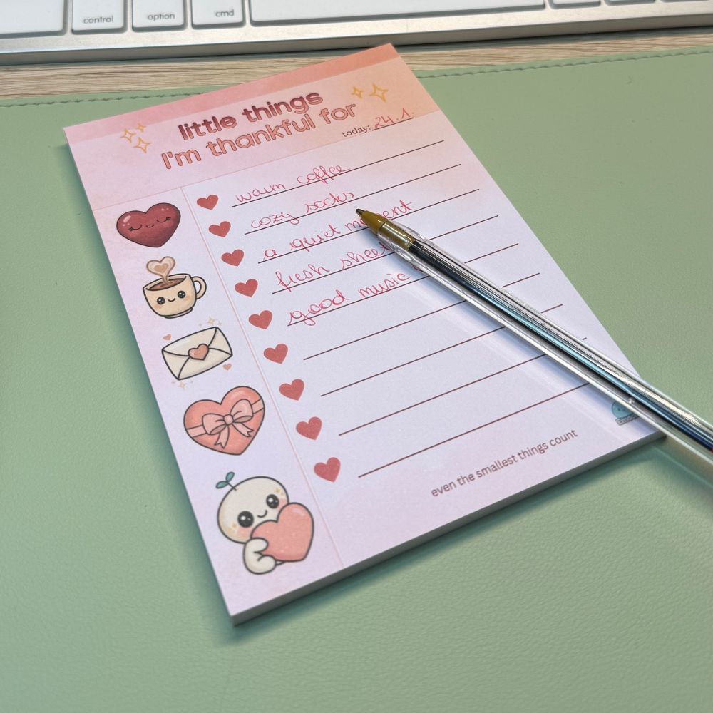 Little things I'm thankful for - Notizblock A6