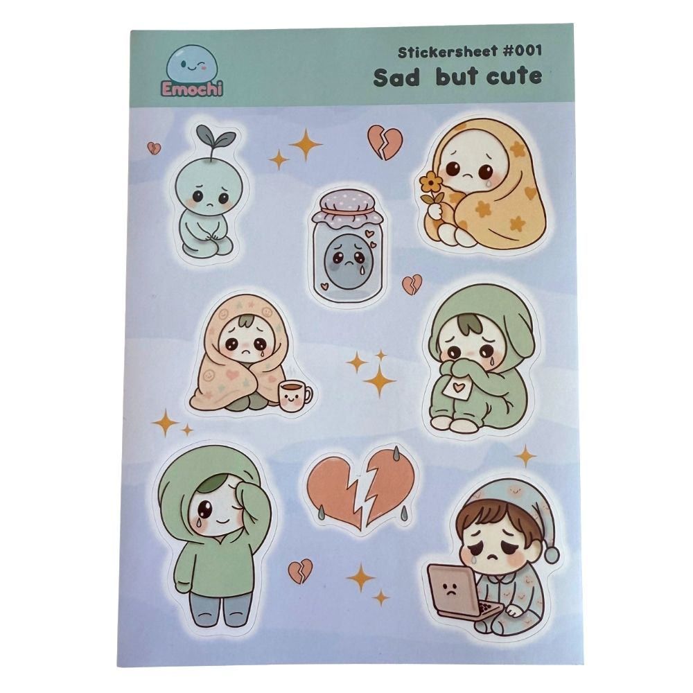 Sad but Cute Stickersheet #001 (A6)