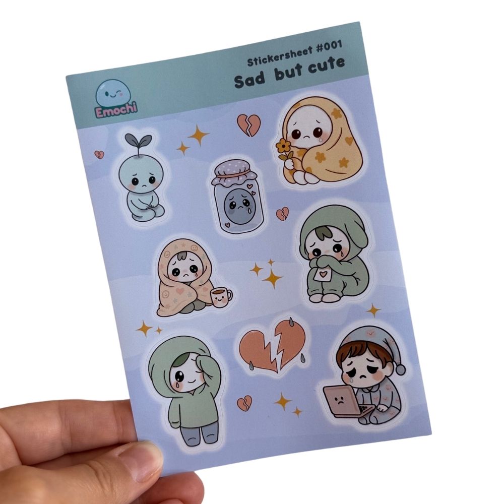 Sad but Cute Stickersheet #001 (A6)