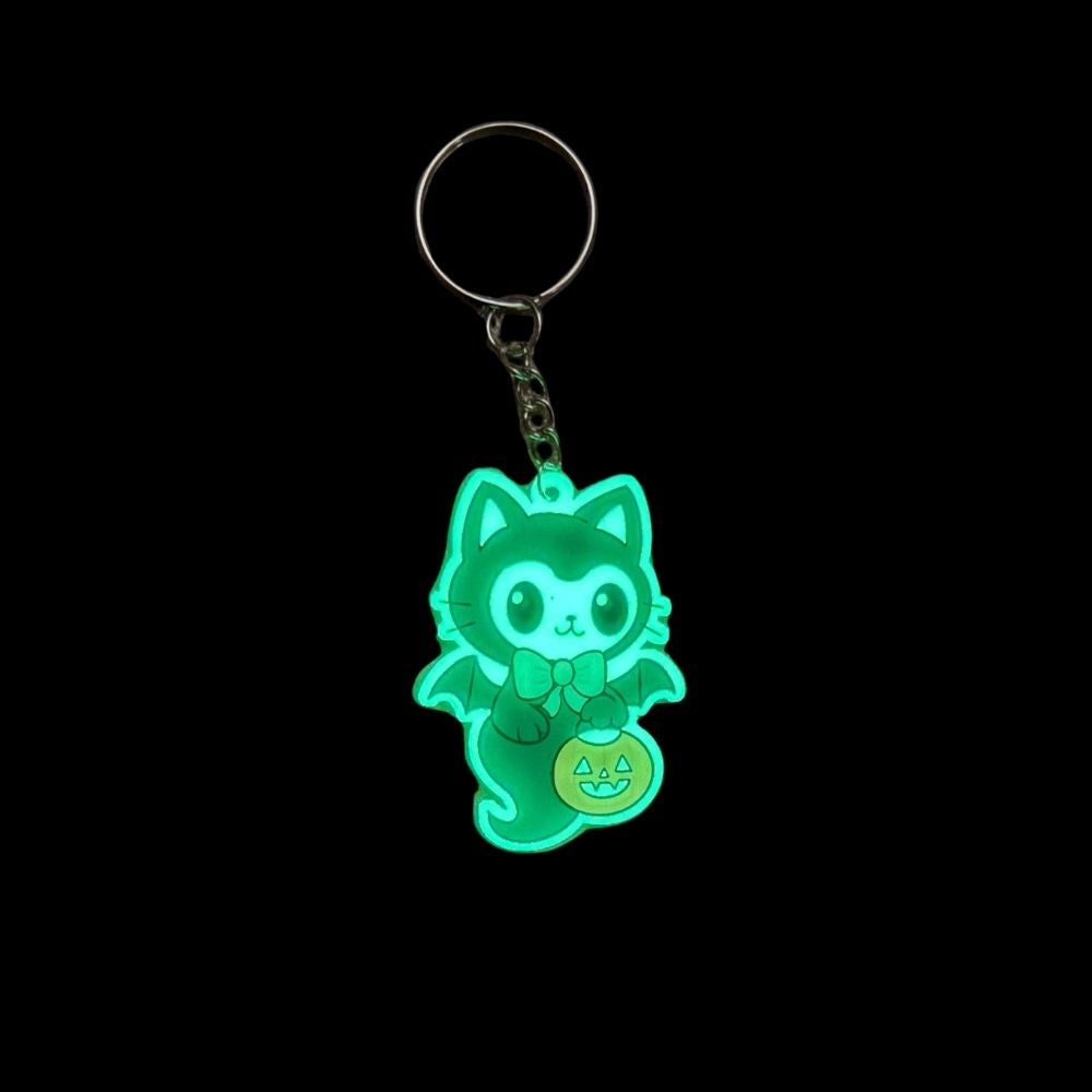 Ghost Cat Keychain (Glow in the dark)
